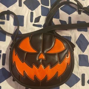 LPS love pain and stitches orange sparkle pumpkin bag